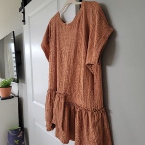 Free People tunic dress, orange, size M